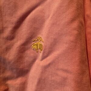 Brooks Brothers EUC 100% cotton pinkish textured long sleeve with Golden Fleece